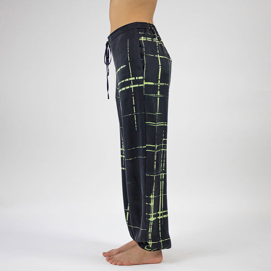 Silk Dreamscape Pants Black Check