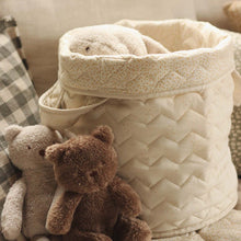  Large Quilted Storage Basket - Wild Chamomile
