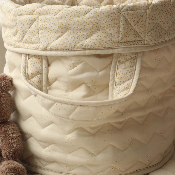 Large Quilted Storage Basket - Wild Chamomile