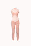 STRETCH JUMPSUIT -NET DECORATIVE