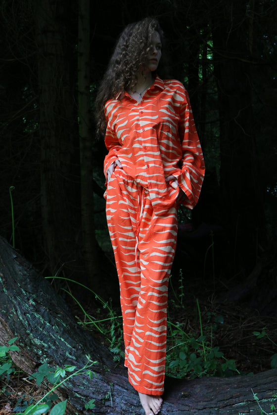 Can Tiger (Orange) Pyjama Trouser Set