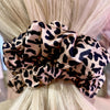 3 Large Silk Scrunchies - Rose Gold Leopard Mixed Set Silk Works London