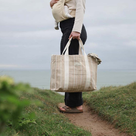 Woven Stripe Bag - Natural