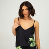 Silk Dreamscape Camisole Black Flower