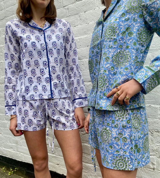 Lilac Bloom Shorts Pyjama Set Madder & More