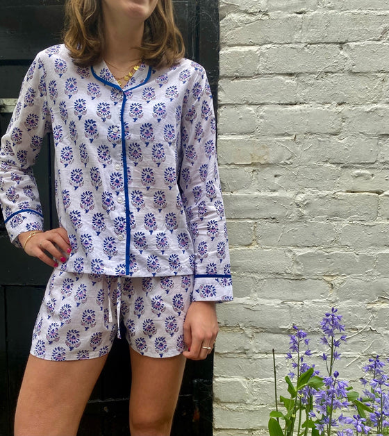 Lilac Bloom Shorts Pyjama Set Madder & More