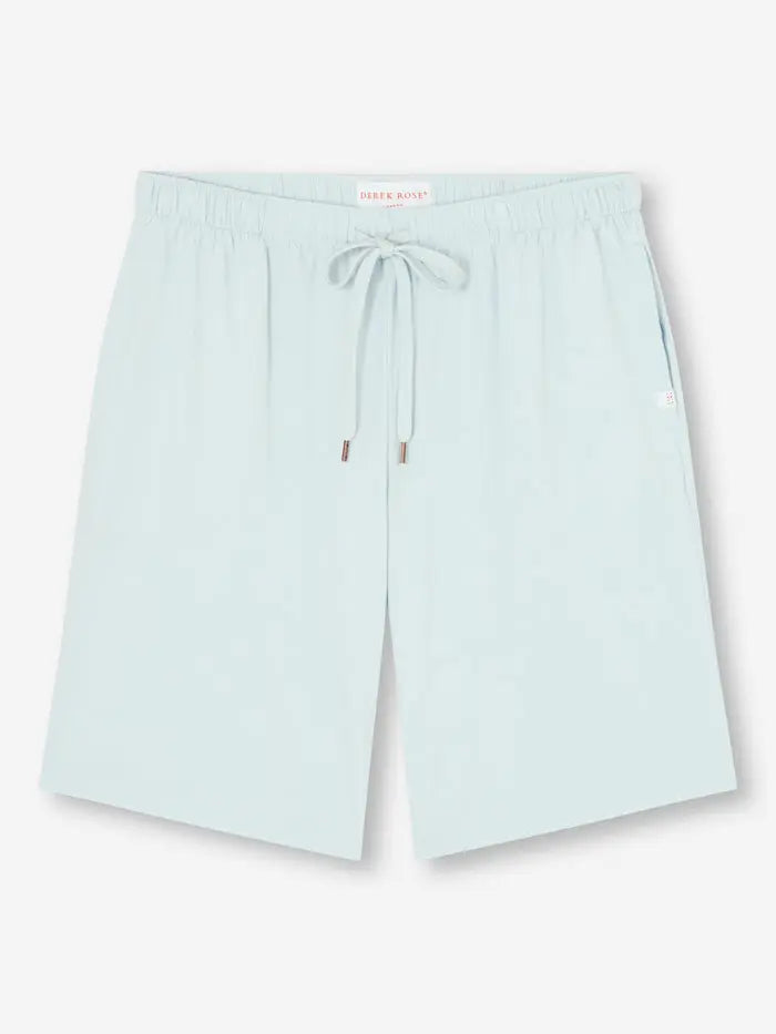 Ice Blue Basel Micro Modal Stretch Men's Lounge Shorts Derek Rose