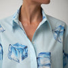 InStyle Cotton Poplin Shirt Ice Cubes NOKAYA