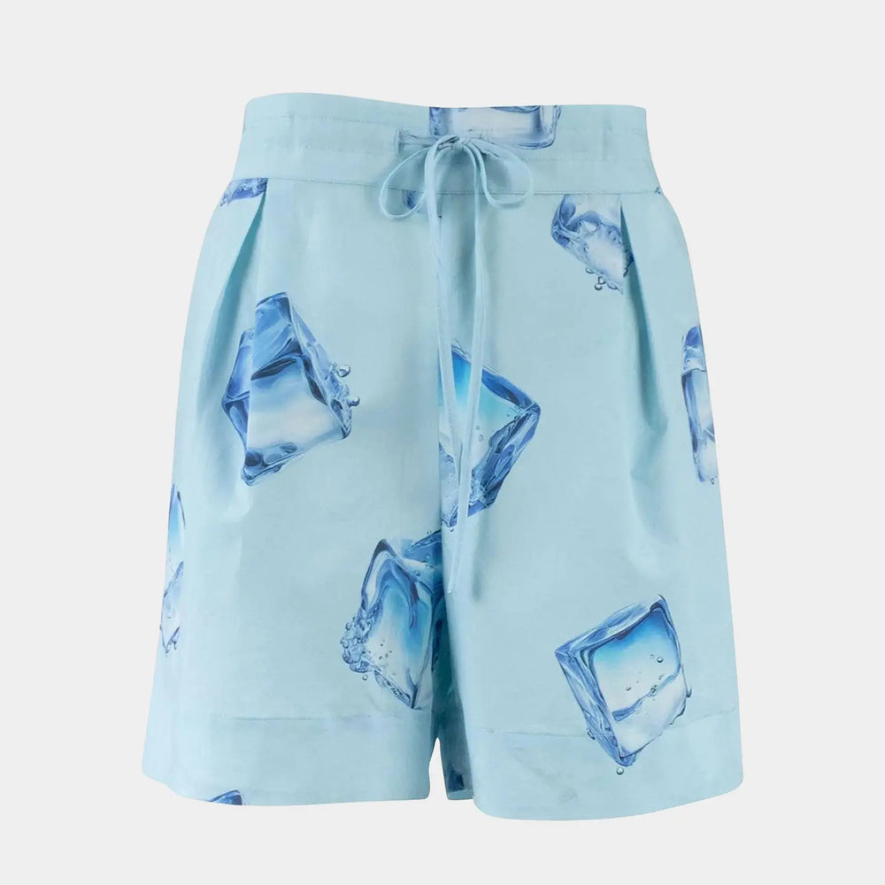 InStyle Cotton Poplin Shorts Ice Cubes NOKAYA