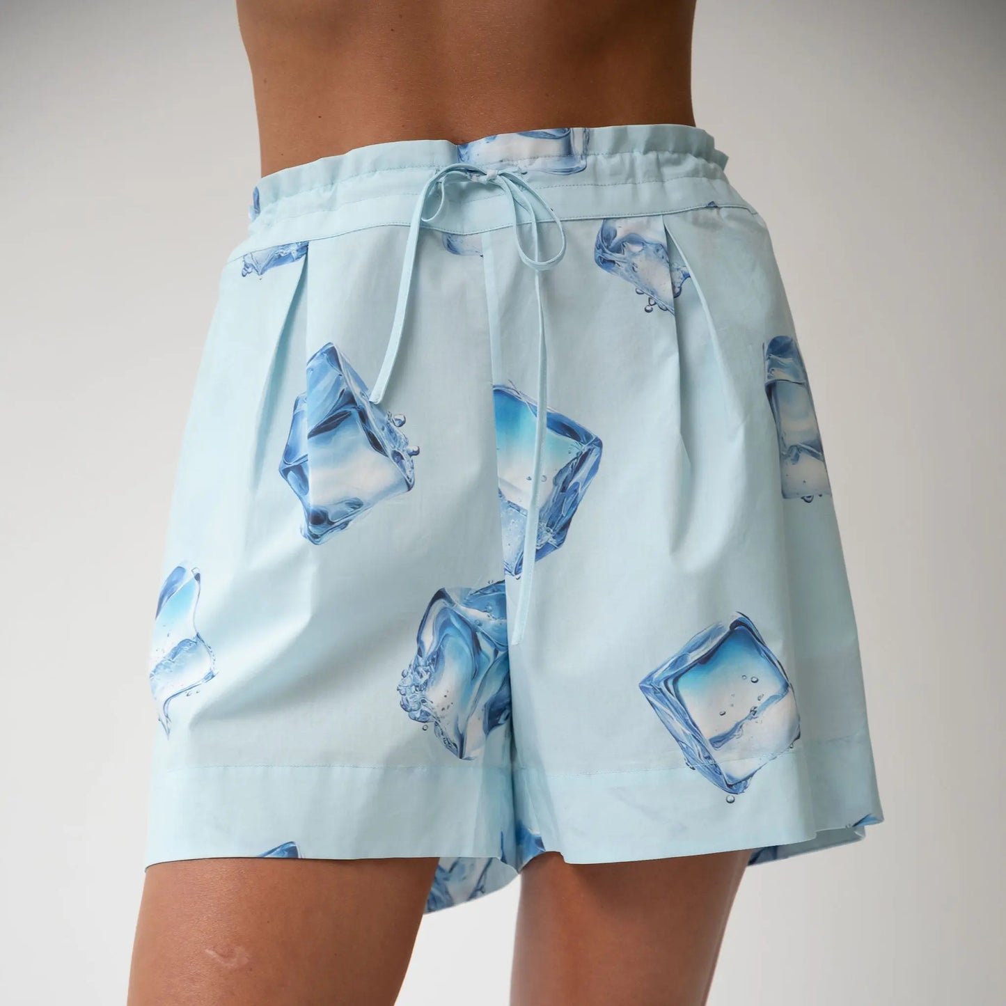 InStyle Cotton Poplin Shorts Ice Cubes NOKAYA