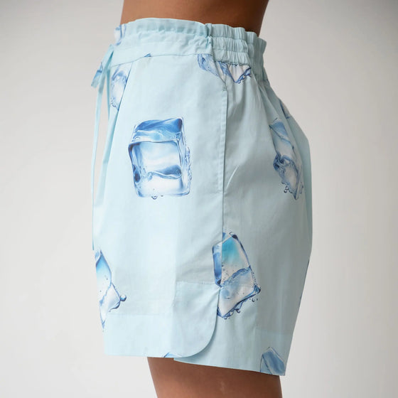 InStyle Cotton Poplin Shorts Ice Cubes NOKAYA