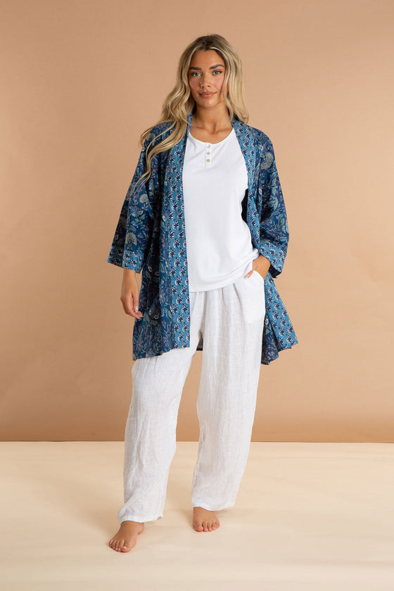 Blue Lagoon Women's Cotton Kimono inara