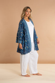  Blue Lagoon Women's Cotton Kimono