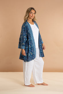  Blue Lagoon Women's Cotton Kimono inara