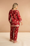 Red Rubra Women's Floral Cotton Pyjamas