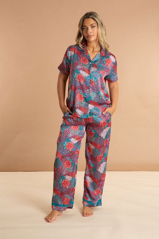 Peacock Women's Satin Pyjamas