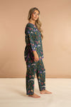 Lavender Fields Women's Floral Cotton Pyjamas