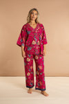 Fuchsia Women's Cotton Pyjamas