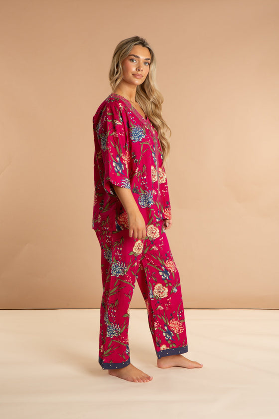 Fuchsia Women's Cotton Pyjamas