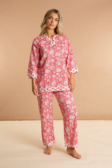  Peony Paisley Women's Floral Cotton Pyjamas inara