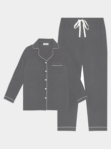  Charcoal Grey Isla Bamboo Pyjama Trouser Set
