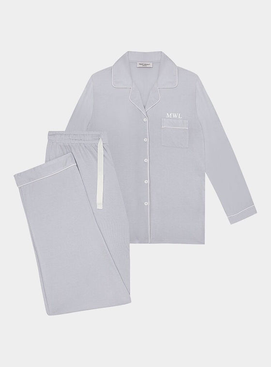 Dove Grey Isla Bamboo Pyjama Trouser Set