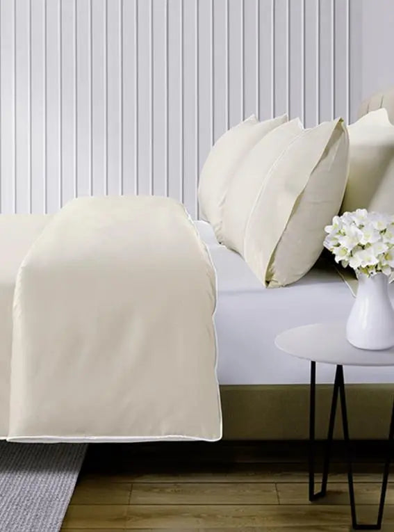 Ivory 800 Thread Count Egyptian Cotton Duvet Cover Bedding Envy