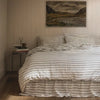 Ivory Kemptown Stripe Linen Blend Duvet Cover Piglet