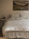 Ivory Kemptown Stripe Linen Blend Duvet Cover Piglet