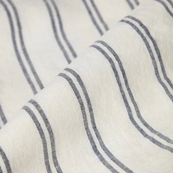 Ivory Kemptown Stripe Linen Blend Fitted Sheet Piglet