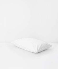  White Tencel Cotton Pillowcase - Piping