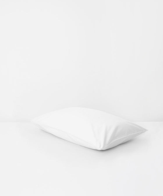 White Tencel Cotton Pillowcase - Piping Undercover Living