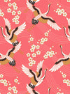 Japanese Crane on Coral Organic Cotton Sleep Mask Myza