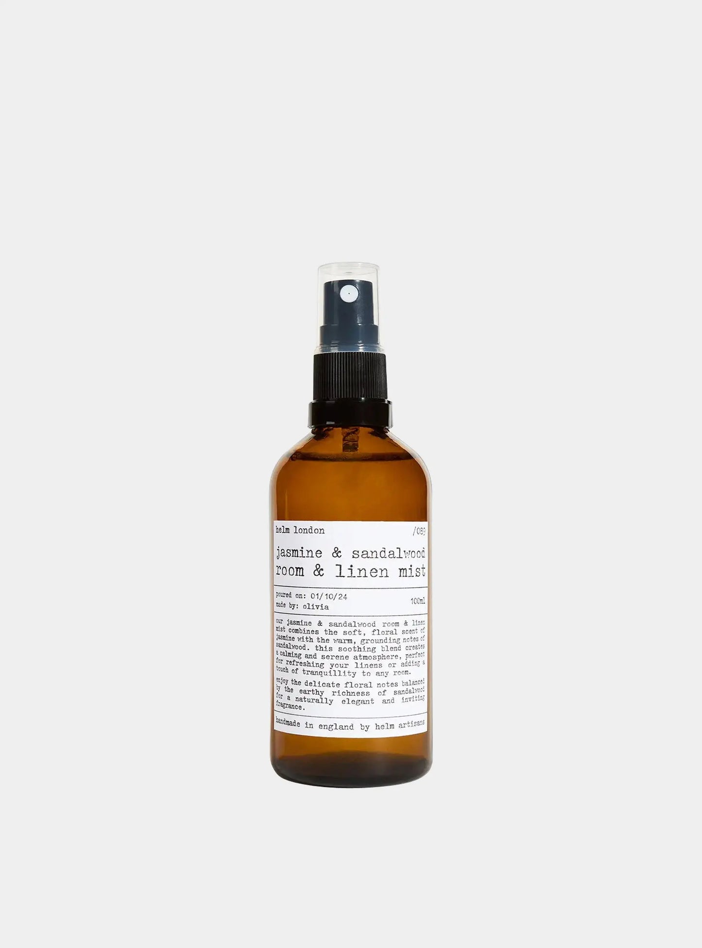 Jasmine & Sandalwood Room & Linen Mist - 100ml Helm London