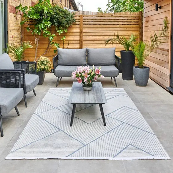 Jazz Chevron Indoor Outdoor Rug Dunelm