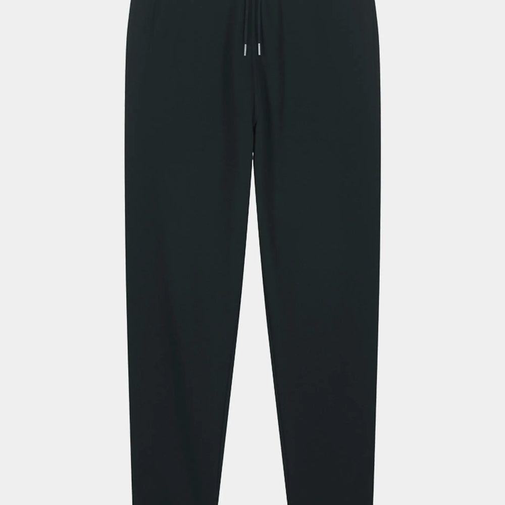 Jet Black Mens Organic Cotton Relaxed-Fit Joggers hewn.