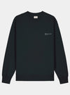 Jet Black Mens Organic Cotton Relaxed-Fit Sweatshirt hewn.