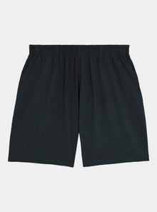  Jet Black Organic Cotton Lightweight Sweat shorts hewn.