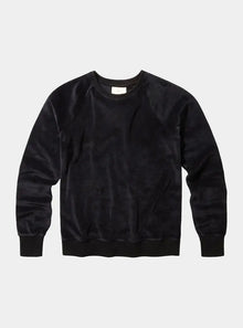  Jet Black Organic Velour Raglan Jumper Planet Loving Company