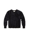 Jet Black Organic Velour Raglan Jumper Planet Loving Company