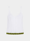 Jodie Ribbed Knitted Cami Vest - White