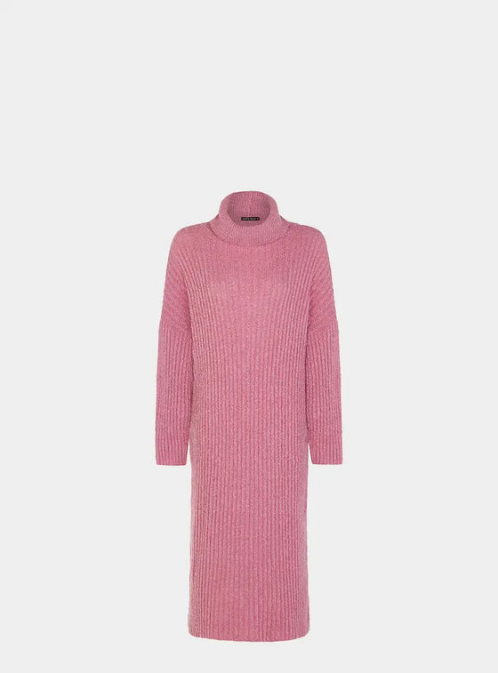 Joey Roll Neck Midi Dress - Dusky Pink Cara & The Sky