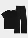 Black Josh Bamboo Pyjama Trouser Set