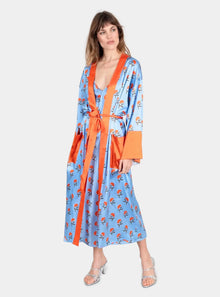  Juipur Flower Silk Long Robe Jessica Russell Flint