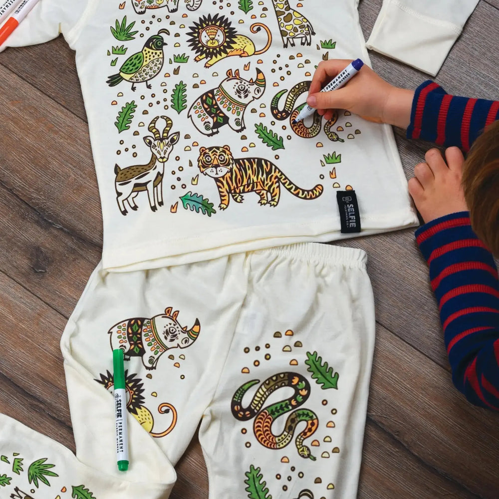 Jungle Colour in Pyjamas Selfie Craft Co