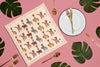 Linen Table Napkin / "Jungle March"