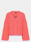 Katrina Cable v Neck Jumper - Coral Cara & The Sky