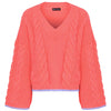 Katrina Cable v Neck Jumper - Coral Cara & The Sky