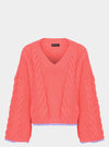 Katrina Cable v Neck Jumper - Coral Cara & The Sky