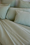 Khaki Green Tavira Washed Cotton Bedding Set Torres Novas